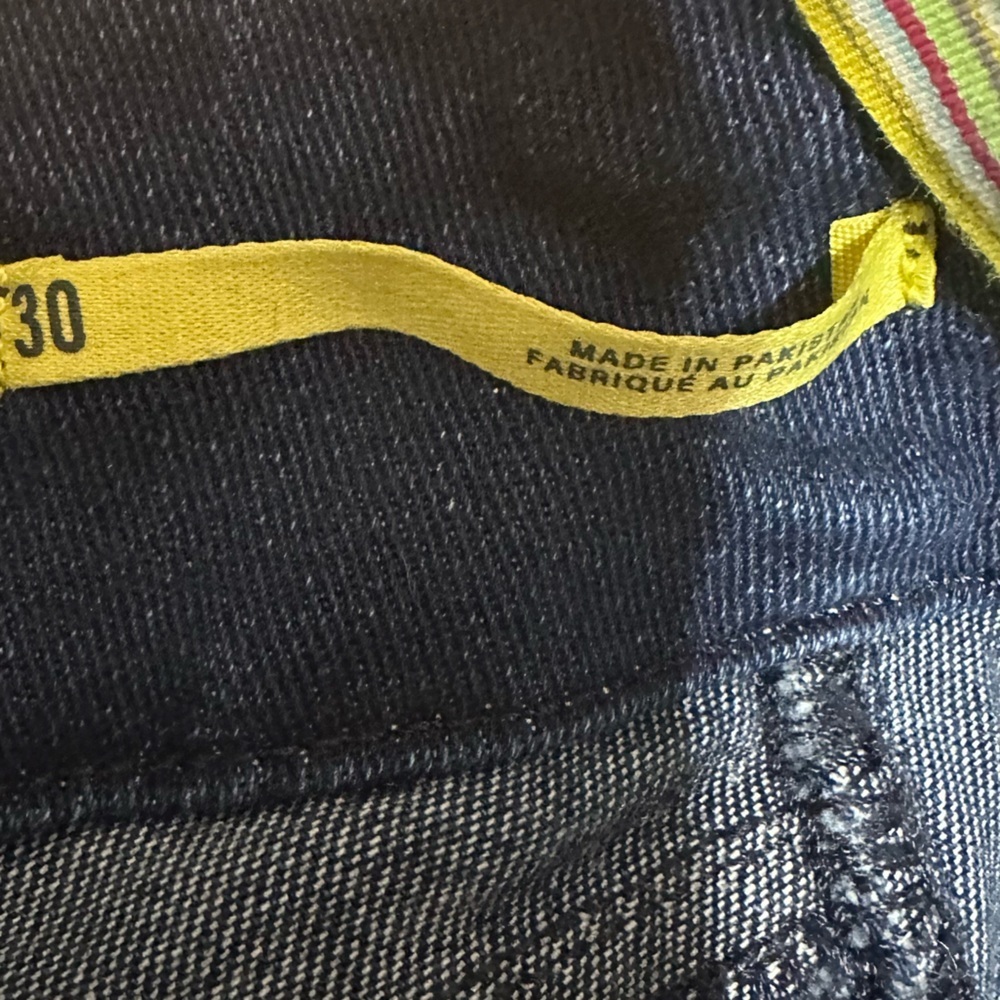 Maeve Anthropologie High Rise Slim Straight Jeans Women’s 10/12 Dark Wash Ankle - Picture 8 of 11